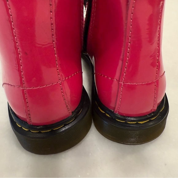 Dr. Martens Hot Pink Girls 1460 T Pink Lace Up Boots Size 8 Side Zipper - Picture 8 of 13